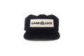 Black cap with 'Good Luck' label on a white background